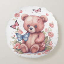 Watercolor Butterfly Bear