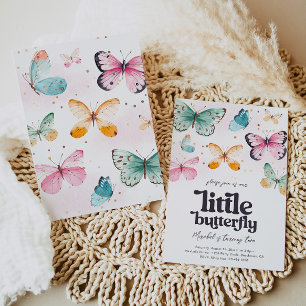 Watercolor Butterfly Birthday Invitation