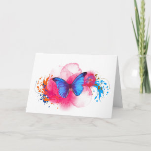 Watercolor Butterfly Birthmother's Day Card