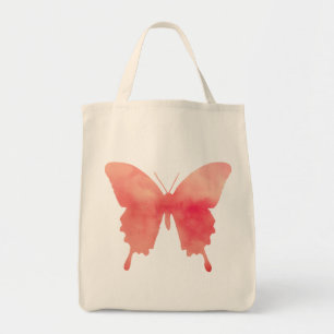 Watercolor Butterfly - Coral and Peach Tote Bag