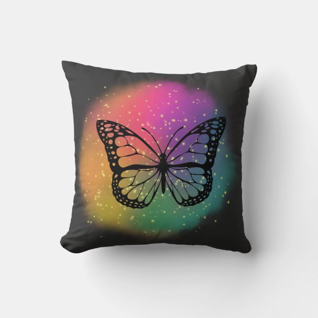  Watercolor Butterfly  Cushion (Front)