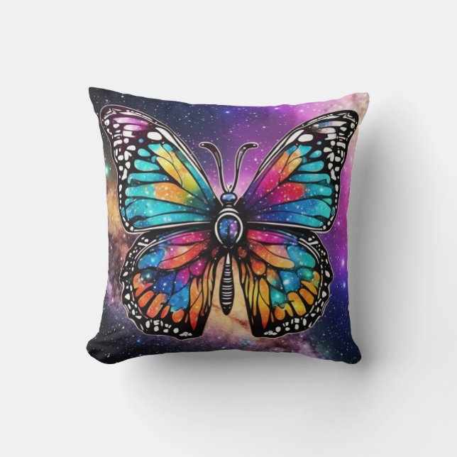 Watercolor Butterfly Cushion (Front)