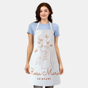 "Watercolor Butterfly Floral Art – Vibrant Nature  Apron