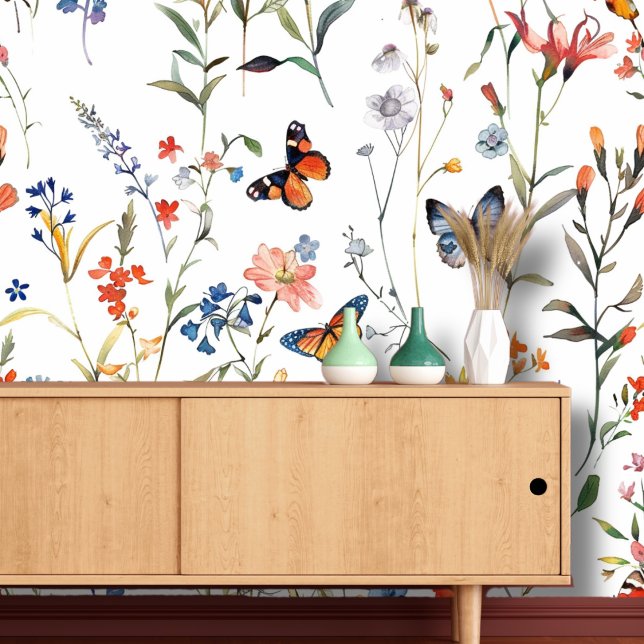 Watercolor Butterfly floral  Wallpaper (Creator Uploaded)