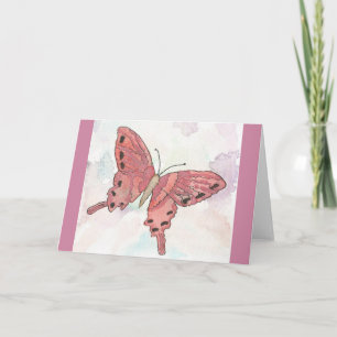 Watercolor Butterfly Greeting Card