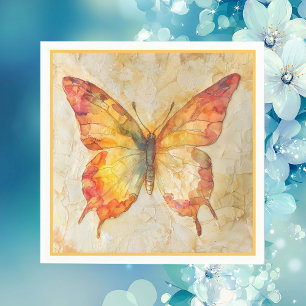 Watercolor Butterfly Napkin