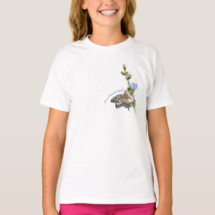 Watercolor butterfly on a chicory flower T-Shirt