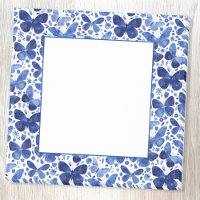 Watercolor Butterfly Pattern Blue