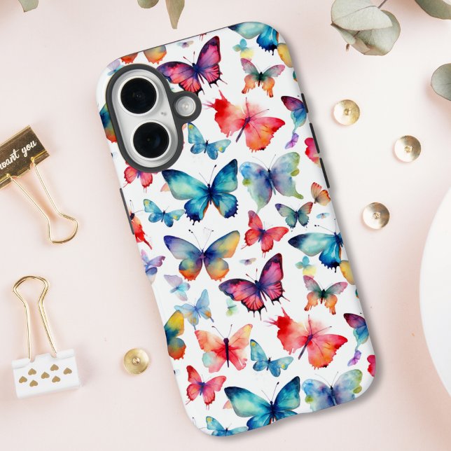 Watercolor Butterfly Pattern Case-Mate iPhone Case (Creator Uploaded)