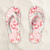 Watercolor Butterfly Pattern Coral Pink