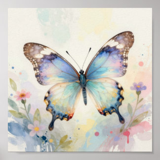 Watercolor Butterfly Poster