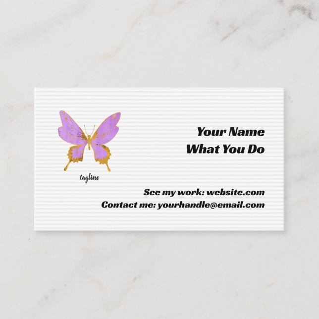 Watercolor Butterfly Referral Card (Front)