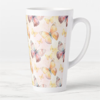 Watercolor Butterfly Whimsy Latte Mug