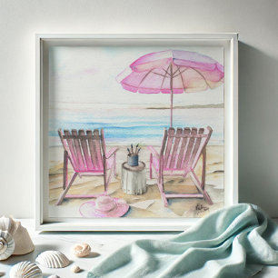 Watercolor By the Shoreline 2 Photo Print