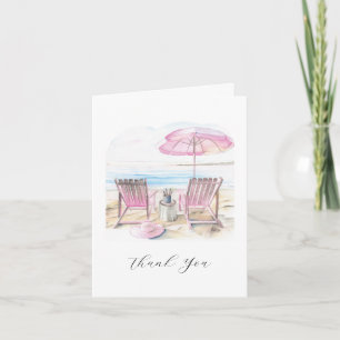 Watercolor By the Shoreline Cute Thank You Cards