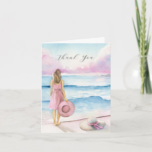 Watercolor By the Shoreline Thank You Card