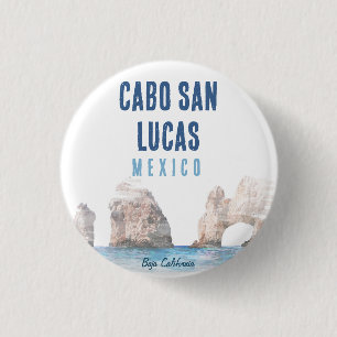 Watercolor Cabo San Lucas Mexico Arch Vintage 3 Cm Round Badge