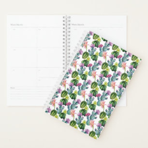 Watercolor Cacti Art Pattern Planner