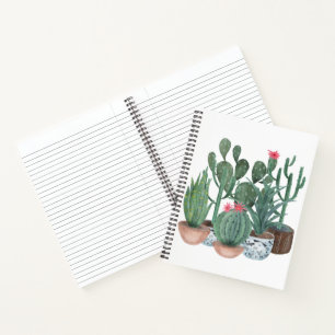 Watercolor cacti. notebook