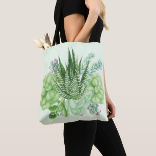 Watercolor Cacti Tote Bag