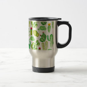 Watercolor Cacti Travel Mug