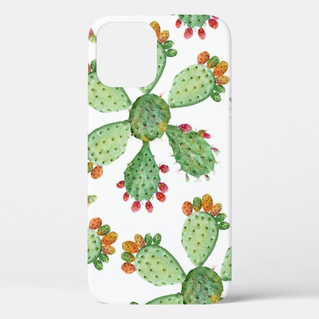 Watercolor Cacti: Tropical Garden Pattern. Case-Mate iPhone Case (Back)