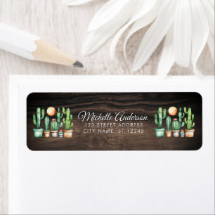 Watercolor Cactus Cacti Desert Succulent Wood