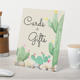 Watercolor Cactus Cards & Gifts Sign