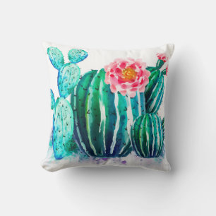 watercolor Cactus Cushion