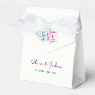 Watercolor Cactus Flower Wedding Favour Boxes