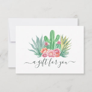 Watercolor Cactus Gift Certificate