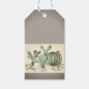 watercolor, cactus gift tags