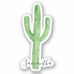 Watercolor Cactus Name