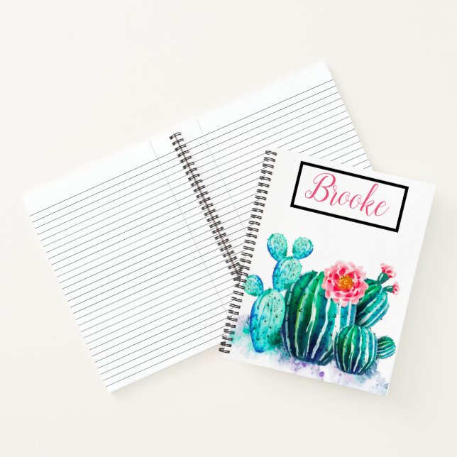 watercolor Cactus Notebook (Inside)