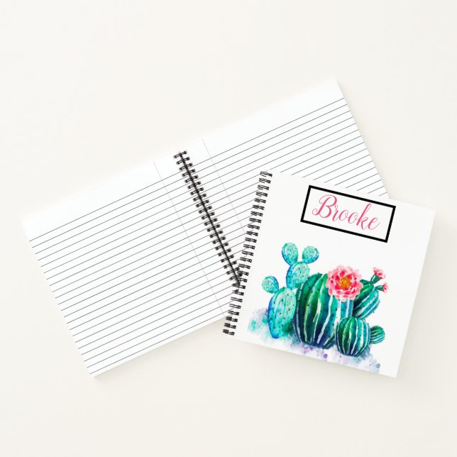 watercolor Cactus Notebook (Inside)