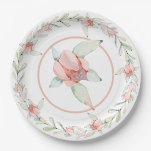 Watercolor Cactus Paper Plate