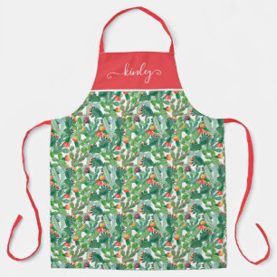 Watercolor Cactus Pattern Apron
