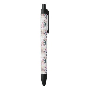 Watercolor Cactus Pattern Black Ink Pen