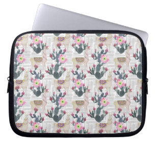 Watercolor Cactus Pattern Laptop Sleeve