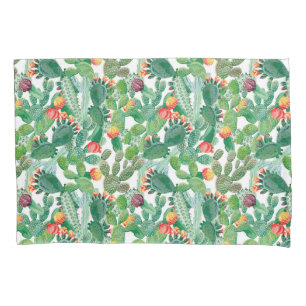 Watercolor Cactus Pattern Pillowcase