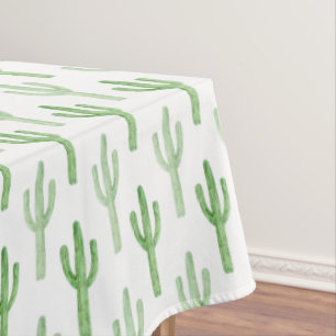 Watercolor Cactus Pattern Tablecloth