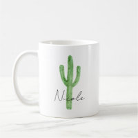Watercolor Cactus Personalised Name