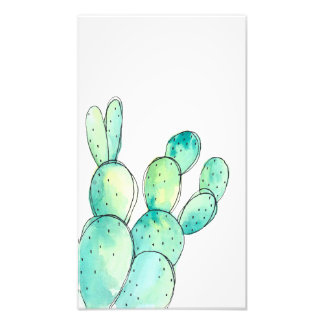 Watercolor Cactus Photo Print