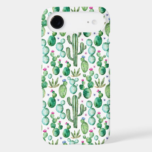 Watercolor Cactus Plants Pattern Case-Mate iPhone Case (Back)