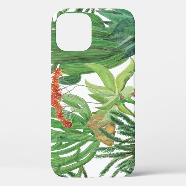 Watercolor Cactus: Seamless Pattern Painting Case-Mate iPhone Case (Back)
