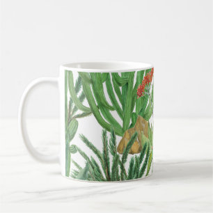 Watercolor Cactus: Seamless Pattern Painting Coffee Mug