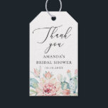 Watercolor Cactus Thank You | Desert Bridal Shower Gift Tags<br><div class="desc">Add a sweet finishing touch to your bridal shower favours with this soft watercolor desert thank you tag. Featuring delicate flowers and charming cactus illustrations, this tag is perfect for boho, desert, or garden style bridal showers. Personalise it with the bride’s name and event date to create a thoughtful keepsake...</div>