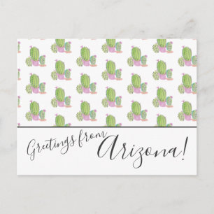 Watercolor Cactus We Moved Arizona Post Cards