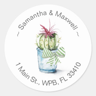 Watercolor CactusReturn Address Labels