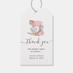 Watercolor Cake mixer Bridal Shower Thank you Gift Tags